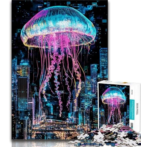 1000-teiliges Puzzle für Erwachsene und Teenager, Fantasiequallen, Spielzeug, Lernspiele, Stressabbau, tolle Geschenke und Spielzeuge, 38x26cm von GKJPOXZJ