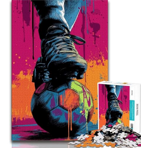 1000-teiliges Puzzle für Erwachsene und Teenager, Fußball-Ölgemälde, Lernspiele, Heimdekoration, einzigartige Heimdekoration und Geschenke, 75x50cm 1000-teiliges Puzzle für Erwachsene und Teenager, Fußball-Ölgemälde, Lernspiele, Heimdekoration, einzigartige Heimdekoration und Geschenke, 75x50cm von GKJPOXZJ