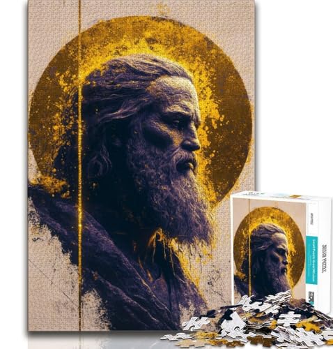 1000-teiliges Puzzle für Erwachsene und Teenager, Goldener Jesus, Spielzeug, Lernspiele, Stressabbau, tolle Geschenke und Spielzeuge, 38x26cm 1000-teiliges Puzzle für Erwachsene und Teenager, Goldener Jesus, Spielzeug, Lernspiele, Stressabbau, tolle Geschenke und Spielzeuge, 38x26cm von GKJPOXZJ