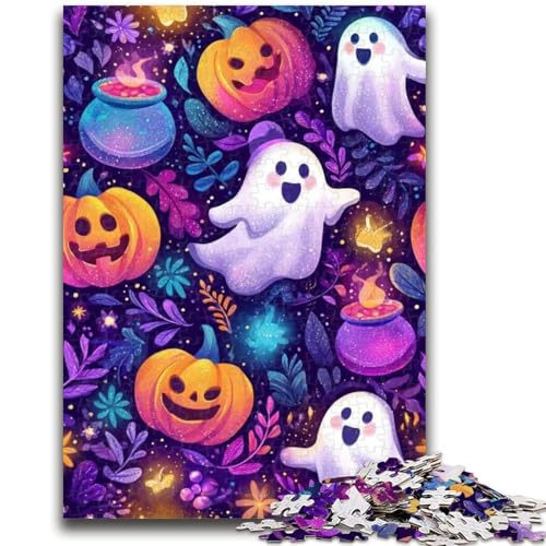1000-teiliges Puzzle für Erwachsene und Teenager, Halloween-Thema, 1000 Teile für Teenager, Stressabbau, schwierige Herausforderung, Heimdekorationsspielzeug (50x75cm) von GKJPOXZJ