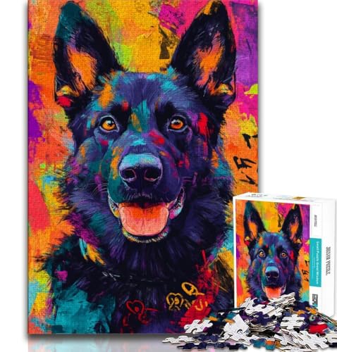1000-teiliges Puzzle für Erwachsene und Teenager, Schäferhund, Spielzeug, Lernspiele, Stressabbau, tolle Geschenke und Spielzeuge, 38x26cm von GKJPOXZJ