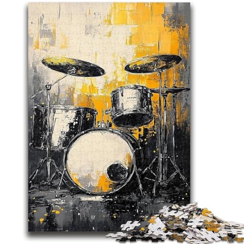 1000-teiliges Puzzle für Erwachsene und Teenager, Trommel-Set, Ölgemälde, Teenager-Puzzles, Lernspielzeug, lustige Familienspiele, einzigartige Heimdekoration (50x75cm) von GKJPOXZJ
