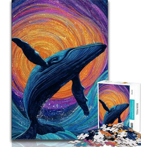 1000-teiliges Puzzle für Erwachsene und Teenager, Weltraumwal, Spielzeug, Lernspiele, Stressabbau, tolle Geschenke und Spielzeuge, 75x50cm von GKJPOXZJ