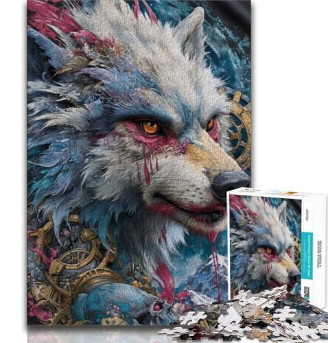 1000-teiliges Puzzle für Erwachsene und Teenager, Wolfsgesicht, Lernspiele, Heimdekoration, ganze Familie, 75x50cm 1000-teiliges Puzzle für Erwachsene und Teenager, Wolfsgesicht, Lernspiele, Heimdekoration, ganze Familie, 75x50cm von GKJPOXZJ