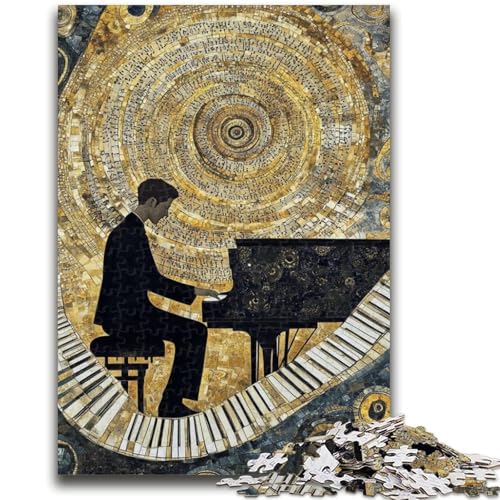 1000-teiliges Puzzle für Jugendliche und Erwachsene, Art Piano, 1000-teiliges Puzzle, Spielzeug, Lernspiele, Stressabbau, einzigartige Geburtstags- und Geschenkideen (75x50cm) von GKJPOXZJ