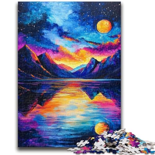 1000-teiliges Puzzle für Jugendliche und Erwachsene, Aurora Mountains-Puzzle für Erwachsene, lehrreich ganze Familie (38x26cm) von GKJPOXZJ