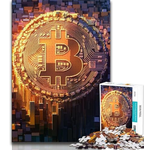 1000-teiliges Puzzle für Jugendliche und Erwachsene, Bitcoin-Logo, für Lernspiele, Herausforderungen, Spielzeug, Geburtstagsgeschenk, Geschenke, Wandkunst, 75x50cm 1000-teiliges Puzzle für Jugendliche und Erwachsene, Bitcoin-Logo, für Lernspiele, Herausforderungen, Spielzeug, Geburtstagsgeschenk, Geschenke, Wandkunst, 75x50cm von GKJPOXZJ