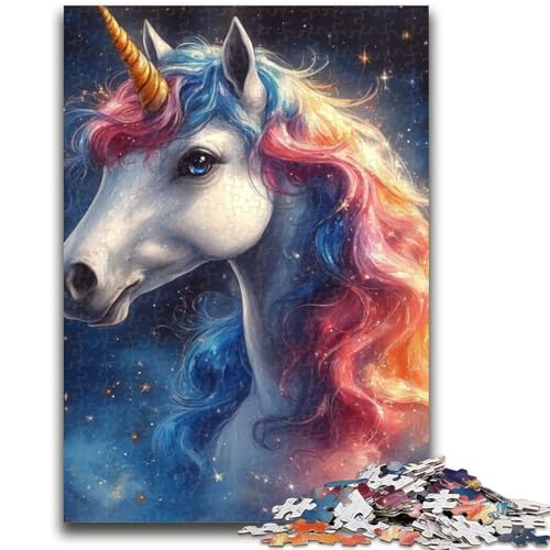 1000-teiliges Puzzle für Jugendliche und Erwachsene, Einhorn-Puzzle für Teenager, ganze Familie ab 14 Jahren (75x50cm) von GKJPOXZJ