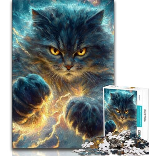 1000-teiliges Puzzle für Jugendliche und Erwachsene, Fantasiekatze, Spielzeug, Lernspiele, Stressabbau, tolle Geschenke und Spielzeuge, 38x26cm von GKJPOXZJ