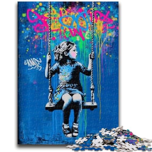 1000-teiliges Puzzle für Jugendliche und Erwachsene, Graffiti-Puzzles für kleine Mädchen im Teenageralter, für anspruchsvolles Spielzeugspiel und Familienspiel (75x50cm) von GKJPOXZJ