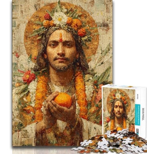 1000-teiliges Puzzle für Jugendliche und Erwachsene, Jesus, Lernspiele, Heimdekoration, Lernspiel für Geburtstag, Weihnachten, 75x50cm von GKJPOXZJ