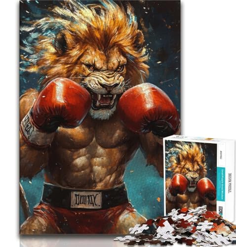 1000-teiliges Puzzle für Jugendliche und Erwachsene, Löwe-Boxer, Familienaktivität, Spaß zu Hause, Geburtstagsgeschenk, Reisegeschenke, 75x50cm 1000-teiliges Puzzle für Jugendliche und Erwachsene, Löwe-Boxer, Familienaktivität, Spaß zu Hause, Geburtstagsgeschenk, Reisegeschenke, 75x50cm von GKJPOXZJ