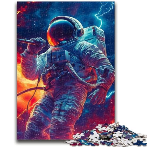 1000-teiliges Puzzle für Jugendliche und Erwachsene, Musik-Astronaut, 1000 Teile für Erwachsene, mit passendem Poster und Quizblatt, für Kinder ab 14 Jahren (50x75cm) von GKJPOXZJ