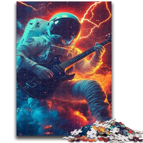1000-teiliges Puzzle für Jugendliche und Erwachsene, Musik-Astronauten-Puzzle für Erwachsene, Staycation-Zeitvertreib mit vollständig ineinandergreifenden, zufällig geformten Teilen, (38x26cm) von GKJPOXZJ
