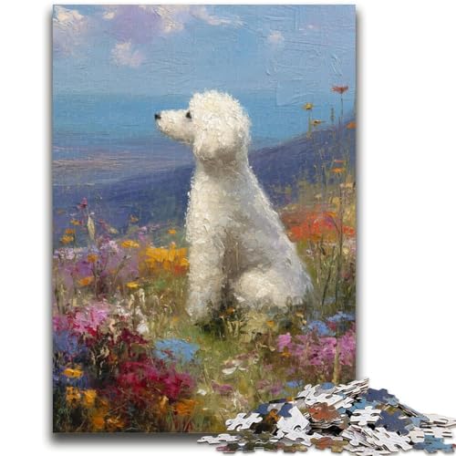 1000-teiliges Puzzle für Jugendliche und Erwachsene, Ölgemälde-Puzzle mit Hunden, pädagogisches Spielzeug zum Stressabbau, tolle Geschenke und Spielzeuge (50x75cm) von GKJPOXZJ