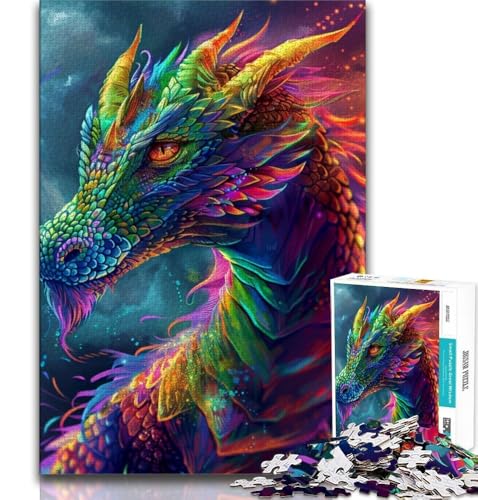 1000-teiliges Puzzle für Jugendliche und Erwachsene, Regenbogendrache, für Lernspiele, Herausforderung, Spielzeug, Künstlersammlung, bildende Kunst, 38x26cm 1000-teiliges Puzzle für Jugendliche und Erwachsene, Regenbogendrache, für Lernspiele, Herausforderung, Spielzeug, Künstlersammlung, bildende Kunst, 38x26cm von GKJPOXZJ