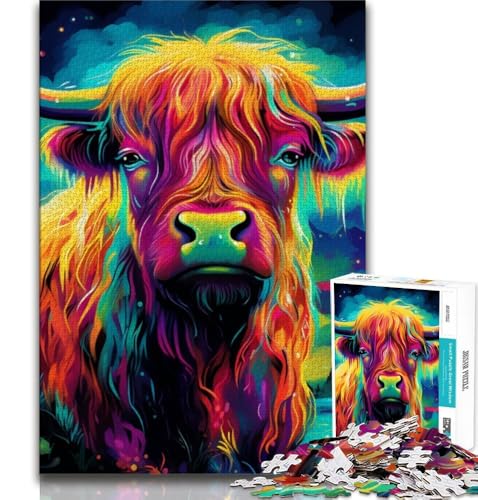 1000-teiliges Puzzle für Jugendliche und Erwachsene, Tierbüffel, Spielzeug, Lernspiele, Stressabbau, tolle Geschenke und Spielzeuge, 38x26cm von GKJPOXZJ