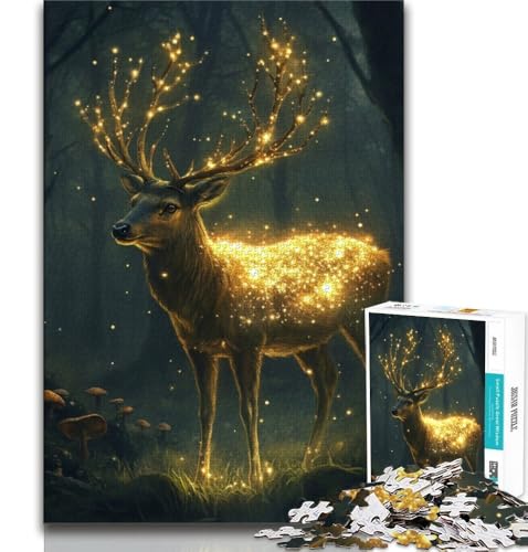 1000-teiliges Puzzle für Jugendliche und Erwachsene, Tierhirsch, Spielzeug, Lernspiele, Stressabbau, tolle Geschenke und Spielzeuge, 38x26cm von GKJPOXZJ