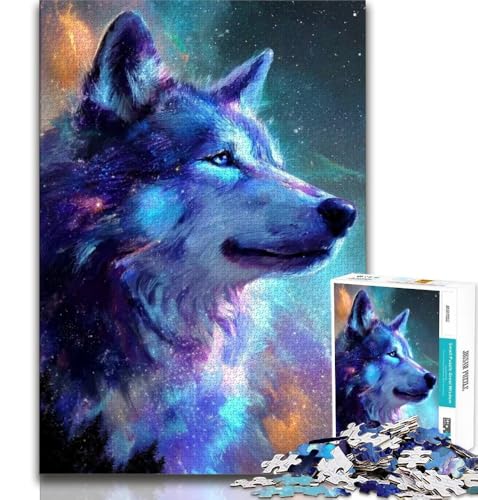1000-teiliges Puzzle für Jugendliche und Erwachsene, Tierwolf, Lernspiele, Heimdekoration, Lernspiel für Geburtstag, Weihnachten, 75x50cm von GKJPOXZJ