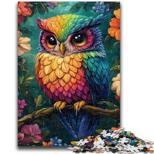 1000-teiliges Puzzle für Jugendliche und Erwachsene, süße kleine Eule, Puzzle für Erwachsene, lehrreich ganze Familie (38x26cm) von GKJPOXZJ