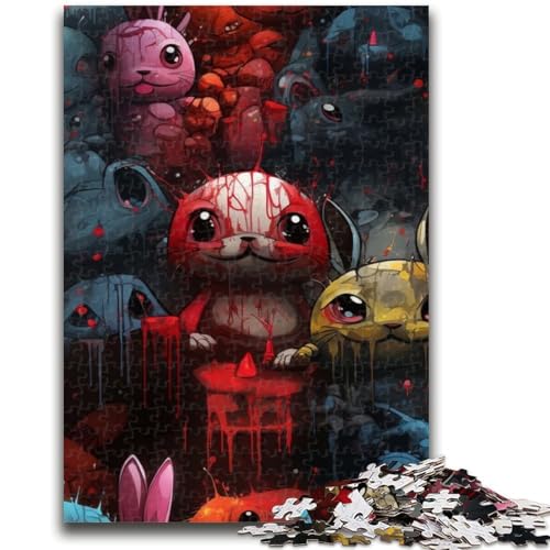 1000-teiliges Puzzle für Teenager, Art Rabbits, 1000 Teile für Teenager, Wichtelgeschenke für Kinder ab 14 Jahren (26x38cm) von GKJPOXZJ