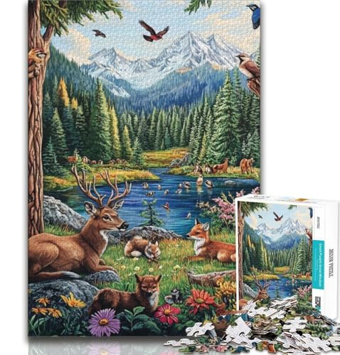 1000-teiliges Puzzle für Teenager, Bergtiere, Lernspielzeug, Familienspiele, einzigartige Geburtstags- und Geschenkideen, 75x50cm 1000-teiliges Puzzle für Teenager, Bergtiere, Lernspielzeug, Familienspiele, einzigartige Geburtstags- und Geschenkideen, 75x50cm von GKJPOXZJ