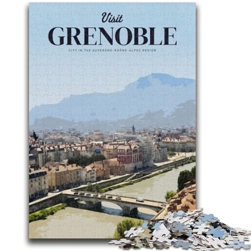 1000-teiliges Puzzle für Teenager, Besuchen Sie Grenoble, 1000 Teile für Teenager, Wichtelgeschenke für Kinder ab 14 Jahren (50x75cm) von GKJPOXZJ