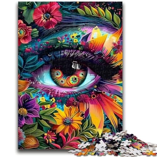 1000-teiliges Puzzle für Teenager, Blumenaugen-Puzzle, pädagogisches Spielzeug zum Stressabbau, tolle Geschenke und Spielzeuge, (38x26cm) von GKJPOXZJ