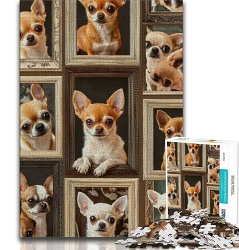 1000-teiliges Puzzle für Teenager, Chihuahua-Collage, Lernspiele, Heimdekoration, Geburtstagsgeschenk, Geschenke, Wandkunst, 38x26cm 1000-teiliges Puzzle für Teenager, Chihuahua-Collage, Lernspiele, Heimdekoration, Geburtstagsgeschenk, Geschenke, Wandkunst, 38x26cm von GKJPOXZJ