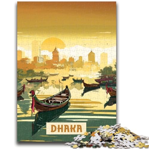 1000-teiliges Puzzle für Teenager, Dhaka, 1000 Teile für Teenager, Wichtelgeschenke für Kinder ab 14 Jahren (50x75cm) von GKJPOXZJ