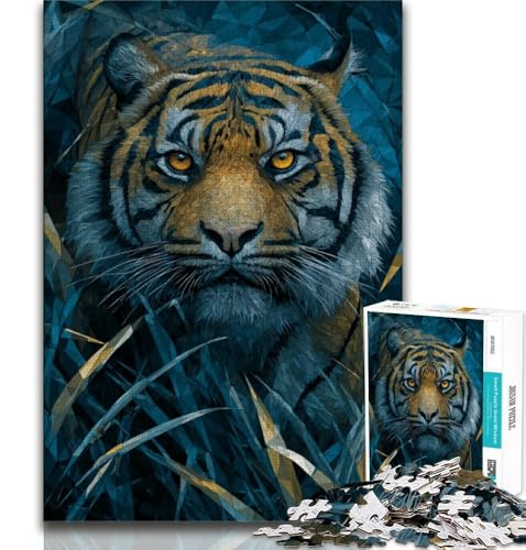 1000-teiliges Puzzle für Teenager, Dschungeltiger, Spielzeug, Lernspiele, Stressabbau, Künstlersammlung, Bildende Kunst, 75x50cm 1000-teiliges Puzzle für Teenager, Dschungeltiger, Spielzeug, Lernspiele, Stressabbau, Künstlersammlung, Bildende Kunst, 75x50cm von GKJPOXZJ