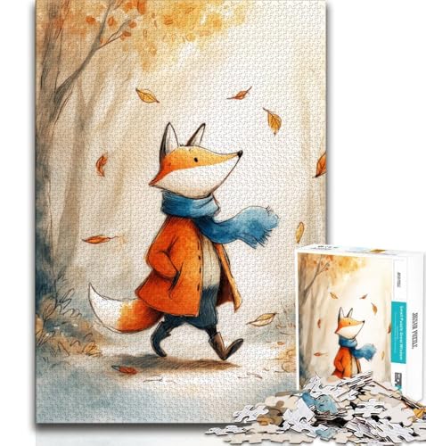 1000-teiliges Puzzle für Teenager, Fantasy-Fuchs, Stressabbau, schwierige Herausforderung, ganze Familie, 75x50cm von GKJPOXZJ