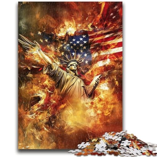 1000-teiliges Puzzle für Teenager, Freiheitsstatue, 1000-teiliges Puzzle, Lernspielzeug und Spiele für Erwachsene und Teenager (75x50cm) von GKJPOXZJ