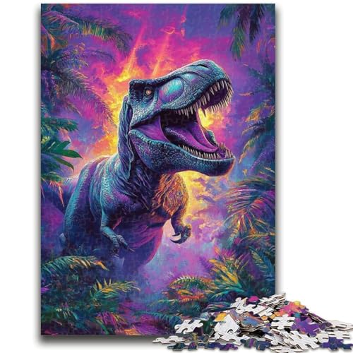 1000-teiliges Puzzle für Teenager, Geschenke, Dschungel-Dinosaurier, Puzzle für Erwachsene, Lernspiele, Heimdekoration, geeignet für die Schreibtischdekoration (50x75cm) von GKJPOXZJ