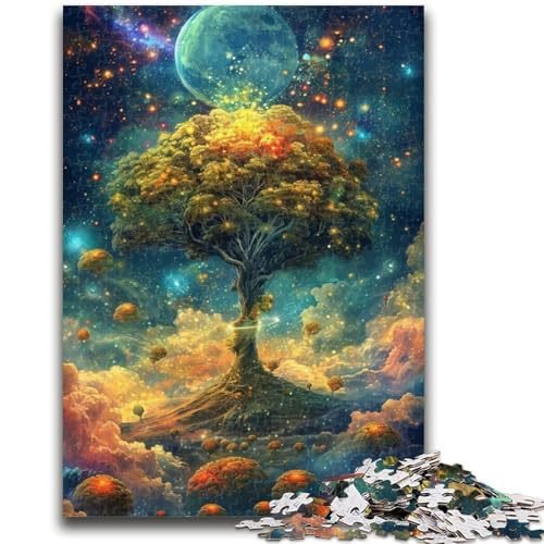 1000-teiliges Puzzle für Teenager, Geschenke, Psychedelische Fantasiebaum-Puzzles für Erwachsene, Lernspielzeug, Familienspiele, Geschenke für Freunde und Familie (50x75cm) von GKJPOXZJ