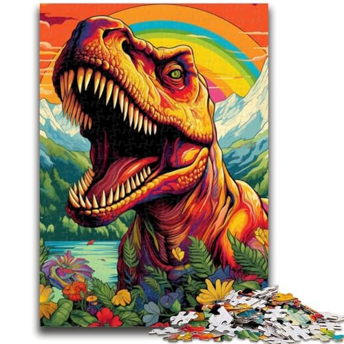 1000-teiliges Puzzle für Teenager, Geschenke, bunter Dinosaurier, 1000 Teile für Teenager, Spielzeug, Lernspiele, Stressabbau, einzigartige Geburtstags- und Geschenkideen (50x75cm) von GKJPOXZJ