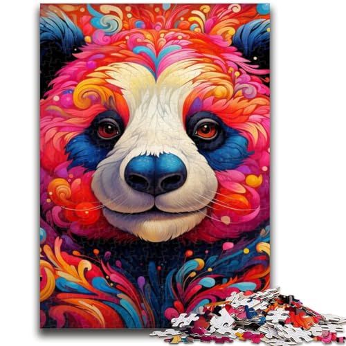1000-teiliges Puzzle für Teenager, Geschenke, farbenfroher Kunst-Panda, 1000 Teile für Teenager, Spielzeug, Lernspiele, Stressabbau, einzigartige Geburtstags- und Geschenkideen (26x38cm) von GKJPOXZJ