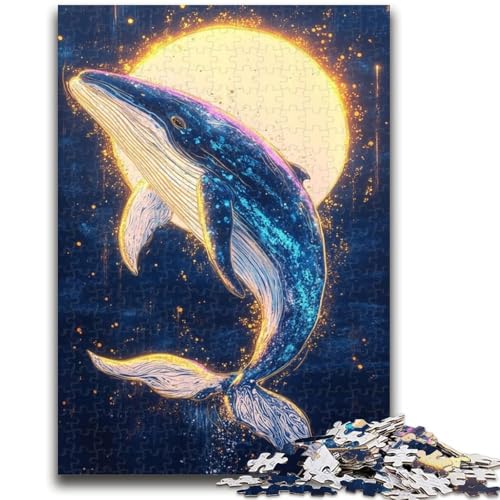 1000-teiliges Puzzle für Teenager, Golden Whale Puzzles für Teenager, Quizspiel, Wanddekoration, einzigartige Geburtstags (75x50cm) von GKJPOXZJ