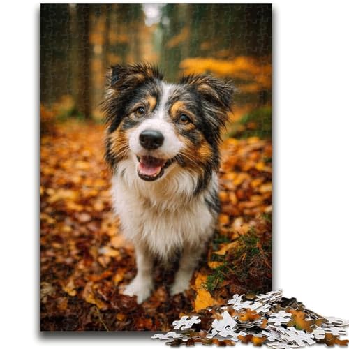 1000-teiliges Puzzle für Teenager, Herbsthund, 1000 Teile für Teenager, Wichtelgeschenke für Kinder ab 14 Jahren (50x75cm) von GKJPOXZJ