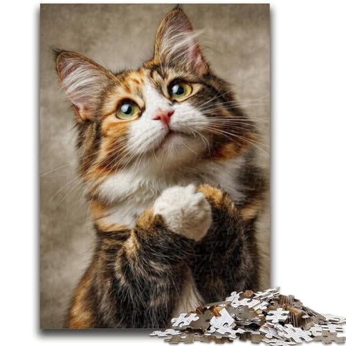 1000-teiliges Puzzle für Teenager, Katzenpuzzle für Erwachsene, lustiges Geschenk und Beschäftigung für zu Hause, Spielzeug für Regentage, (50x75cm) von GKJPOXZJ
