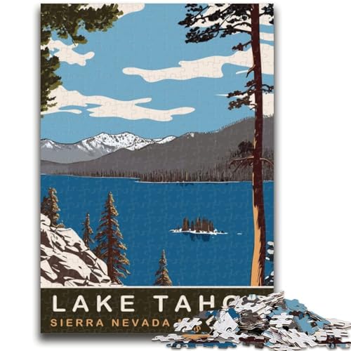 1000-teiliges Puzzle für Teenager, Lake Tahoe, 1000 Teile für Teenager, Wichtelgeschenke für Kinder ab 14 Jahren (26x38cm) von GKJPOXZJ