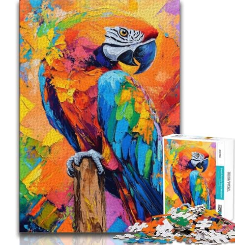 1000-teiliges Puzzle für Teenager, Papageien-Ölgemälde, Spielzeug, Lernspiele, Stressabbau, einzigartige Geburtstags- und Geschenkideen, 75x50cm 1000-teiliges Puzzle für Teenager, Papageien-Ölgemälde, Spielzeug, Lernspiele, Stressabbau, einzigartige Geburtstags- und Geschenkideen, 75x50cm von GKJPOXZJ
