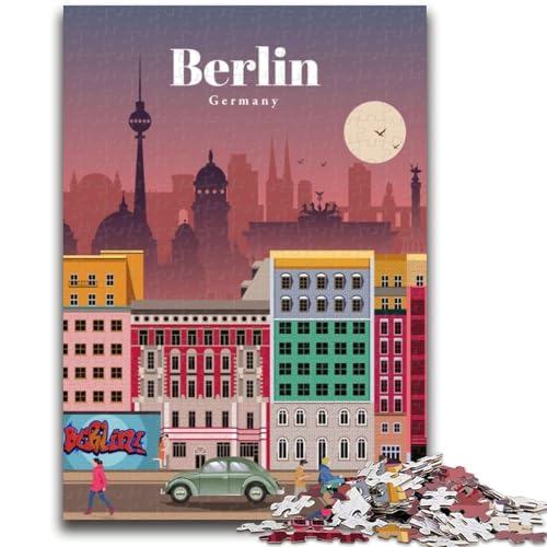1000-teiliges Puzzle für Teenager, Reise nach Berlin, 1000 Teile für Teenager, Wichtelgeschenke für Kinder ab 14 Jahren (26x38cm) von GKJPOXZJ