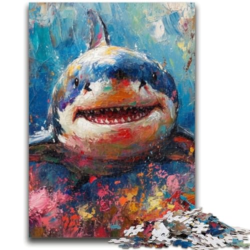 1000-teiliges Puzzle für Teenager, Tierhai-Puzzles, pädagogisches Spielzeug zum Stressabbau, tolle Geschenke und Spielzeuge, (50x75cm) von GKJPOXZJ