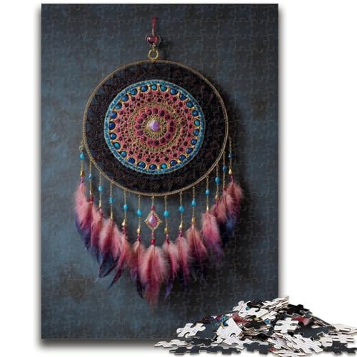 1000-teiliges Puzzle für Teenager, Traumfänger-Ölgemälde, 1000 Teile für Erwachsene, Quizspiel, Wanddekoration, einzigartige Geburtstags (26x38cm) von GKJPOXZJ