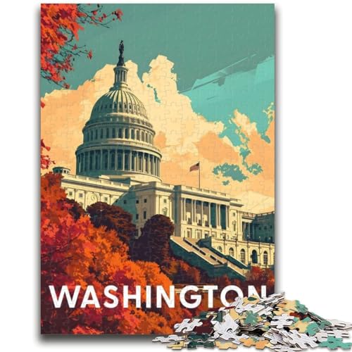 1000-teiliges Puzzle für Teenager, Washington Capitol, 1000 Teile für Teenager, Wichtelgeschenke für Kinder ab 14 Jahren (50x75cm) von GKJPOXZJ