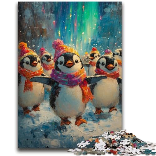 1000-teiliges Puzzle für Teenager, Weihnachts-Pinguin, 1000 Teile für Teenager, Geburtstagsgeschenk für Kinder ab 14 Jahren (50x75cm) von GKJPOXZJ