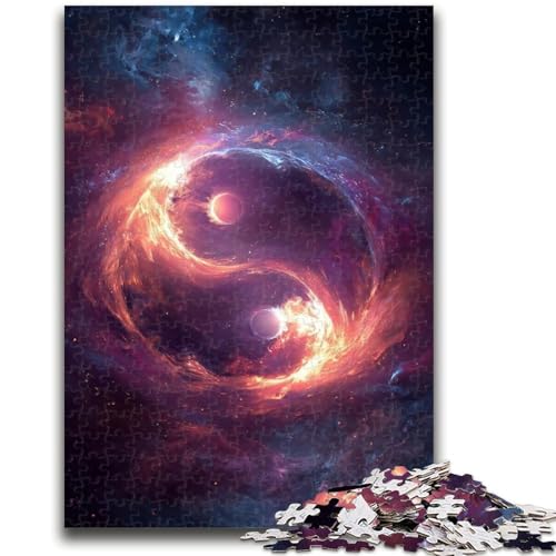 1000-teiliges Puzzle für Teenager, Yin und Yang, 1000 Teile für Teenager, Wichtelgeschenke für Kinder ab 14 Jahren (26x38cm) von GKJPOXZJ