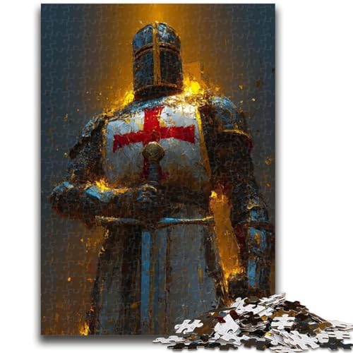 1000-teiliges Puzzle für Teenager, mittelalterliche Rittergemälde, 1000 Teile für Erwachsene, Quizspiel, Wanddekoration, einzigartige Geburtstags (75x50cm) von GKJPOXZJ