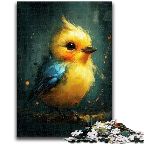 1000-teiliges Puzzle für Teenager, süßer Kleiner gelber Vogel, 1000 Teile für Erwachsene, Lernspiele, Wanddekoration, einzigartige Geburtstags, (50x75cm) von GKJPOXZJ